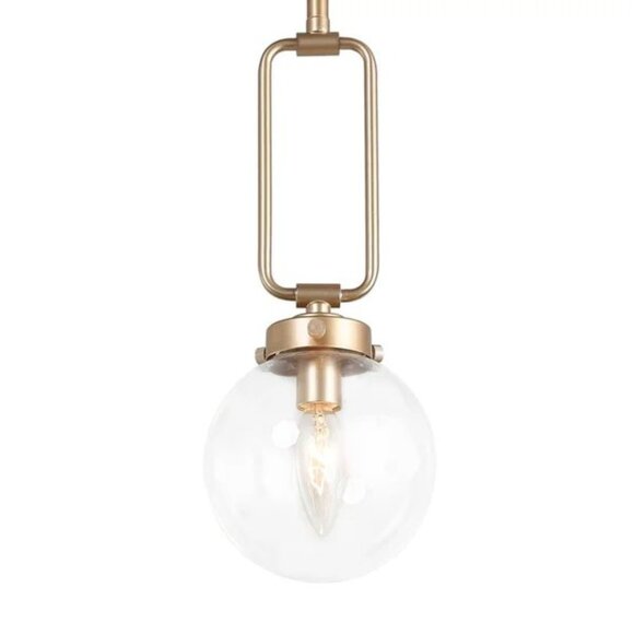 Gold Globe Pendant Light NEW - Picture 1 of 5